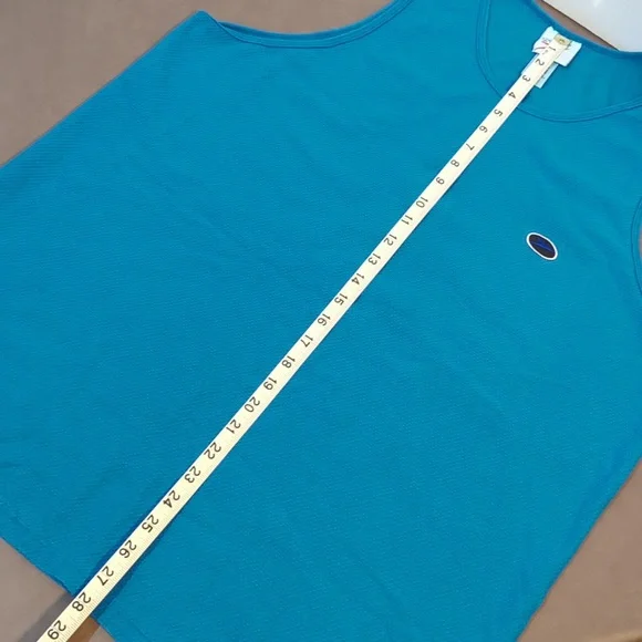 Speedo Tank Top Men XL Blue Waffled Texture Big Logo Speedo 2000 on Back - Picture 9 of 9